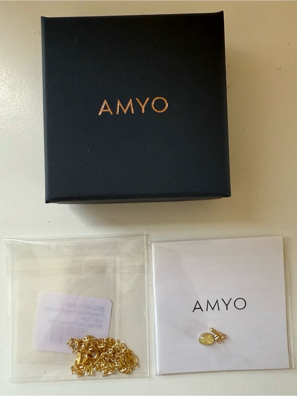AMYO OPAL PINEAPPLE Diamond-Cut Mariner Anchor Link Necklace - Picture 4 of 5